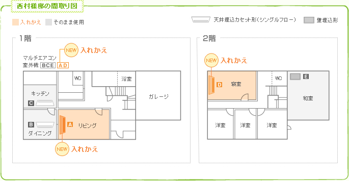 西村様邸の間取り図